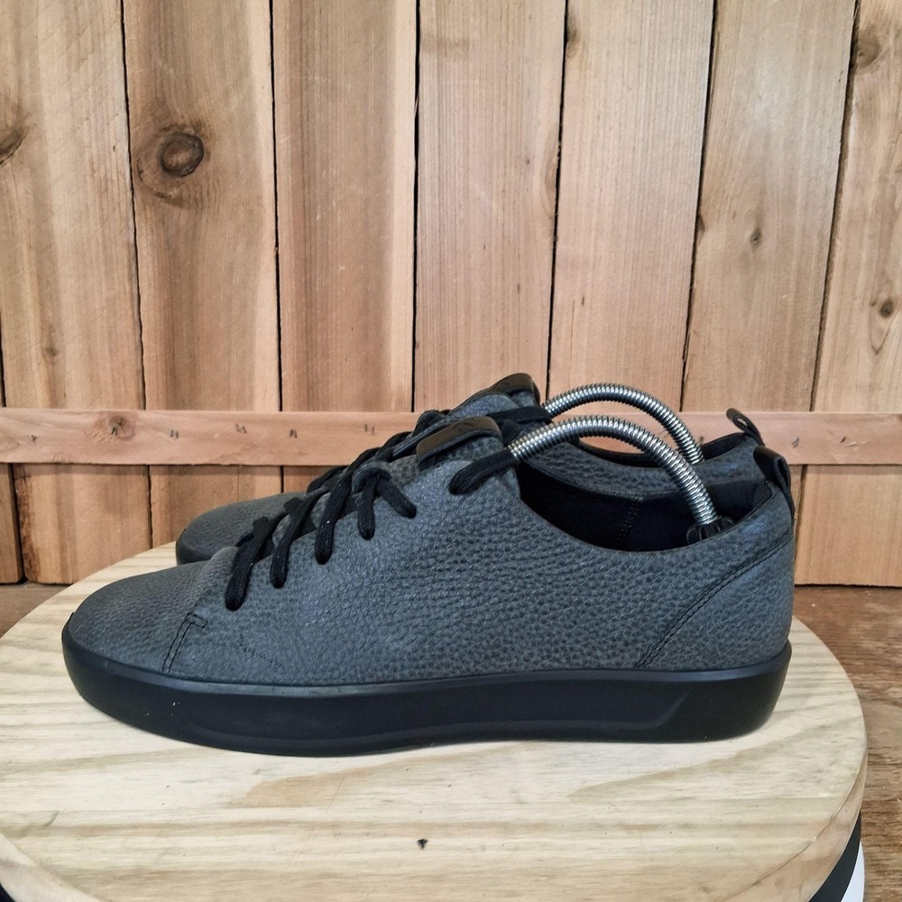 Ecco Soft 8 Shoes Mens 8.5 42 Gray Casual Lace Up Walking Comfort Sneakers